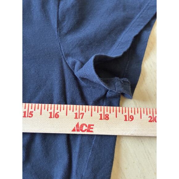 Y2K Abercrombie Fitch Black T Shirt Tie Front SOFT AF Tee Whimsygoth Whitchy L - Picture 4 of 12